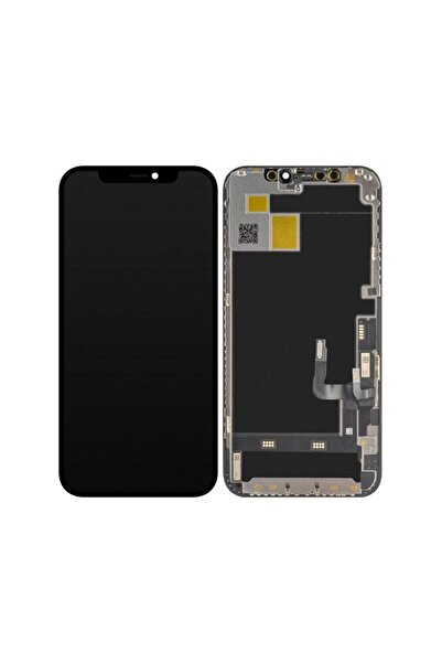 JK Display cu Touchscreen pentru Apple iPhone 12 / 12 Pro cu Rama Versiune OLED IC Movable Negru