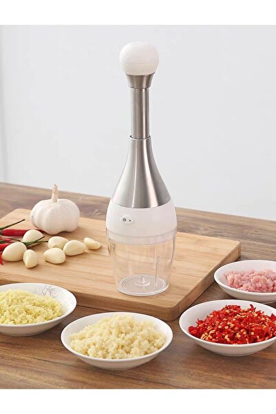 cc bin shihon فرامة الثوم والفلفل اليدوية مفرمة الدفع السريع متعددة الاستخدام شفرات فولاذية مقاومة للصدا