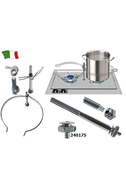 GFN Suport pentru tigăi/oale din oțel inoxidabil cu bază de rezervă și scurgere, 3 modele, înălțime 150 mm