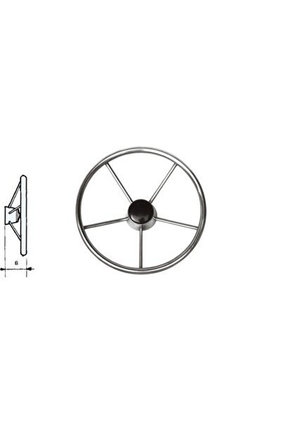 GFN Volan industrial din oțel inoxidabil, diametru 395 mm, 5 spițe