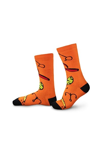 DELPHİN men's socks ATAK, size 41-46, color orange