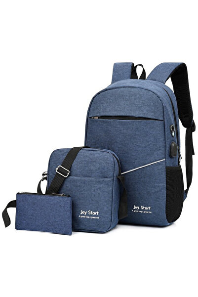 Muchmy Traveler Backpack Set 3pcs Adjustable Straps USB Port LAptop Traveling Bags