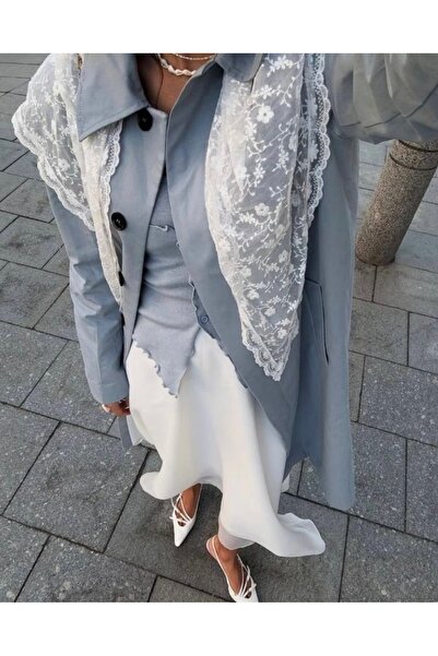 VENÜS MODA by Pınar White Lace Shawl/Scarf/Bandana New Season Combination Accessory 1 Meter X 50 cm