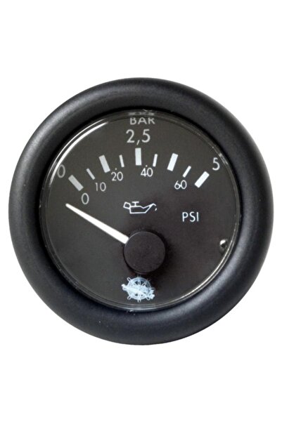 OSCULATI Manometru de presiune a uleiului Guardian 0-5 bar, negru, 24 V