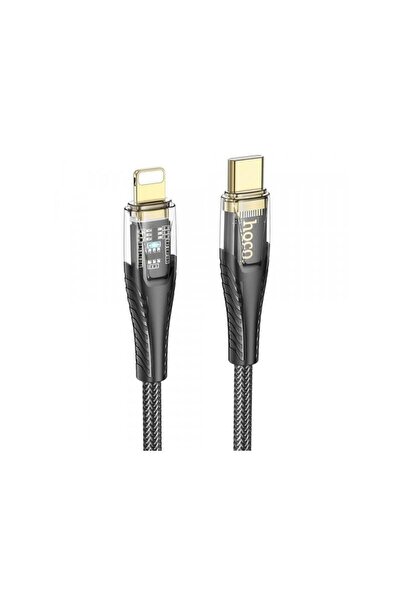 Hoco Cablu Date si Incarcare USB-C - Lightning U121 27W 1.2m Negru