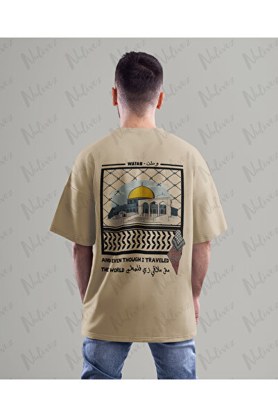 Nulivez Palestine Design Back Printed High Quality Compact Unisex Oversize T-Shirt