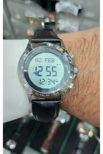 al salah ساعه الصلاه جلد فضل مدور ساعه اسلاميه مواقيت الصلاه جرس منبه لكل صلاه