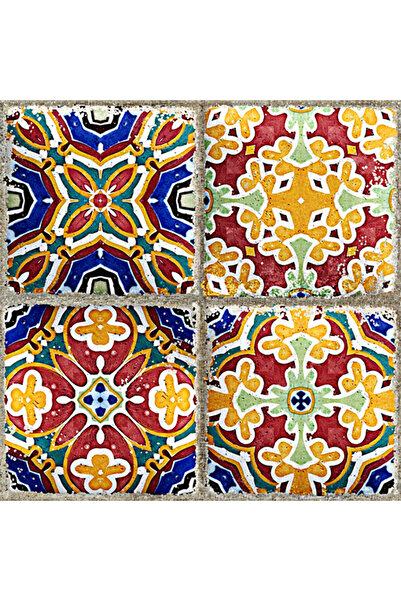 Novinqa Mozaik Etnik Desenli Baskılı Kumaş