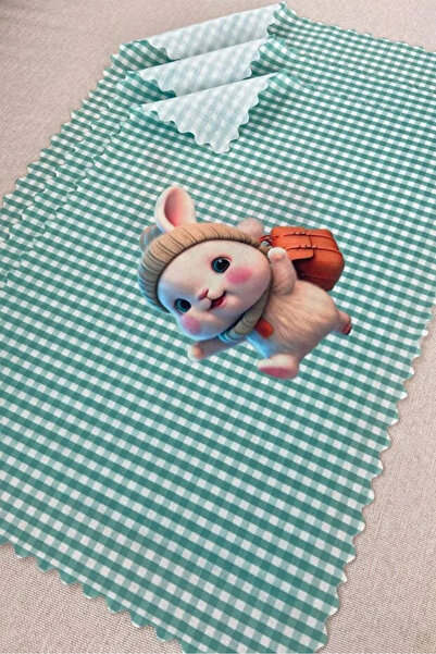 MONTEFAIR 3 Adet Yıkanabilir Karakterli Ilkokul Ve Okul Öncesi Beslenme Örtüs...