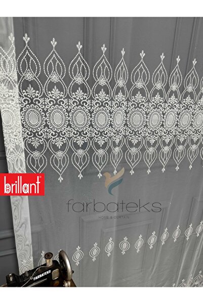 Brillant Straight-Cut No-Pleat Sunshade Model Tulle Curtain