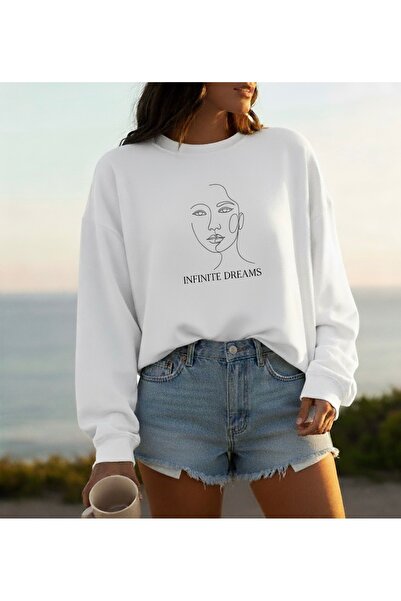Infire clothing Unisex Oversized Infinite Dreams B Printed Sweatshirt