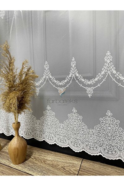 Brillant Κουρτίνα από τούλι με μοντέλο ίσιας ράβδος χωρίς πλισέ