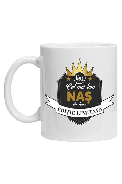 CRD PRINT Personalized mug 'The Best Godfather', White Ceramic, 330 ml -