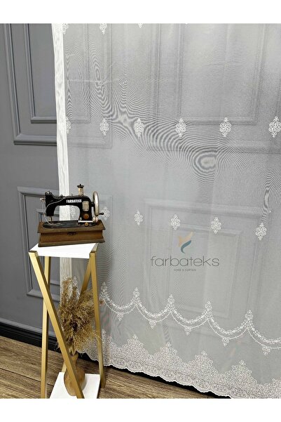 Brillant Κουρτίνα από τούλι με μοντέλο ίσιας ράβδος χωρίς πλισέ