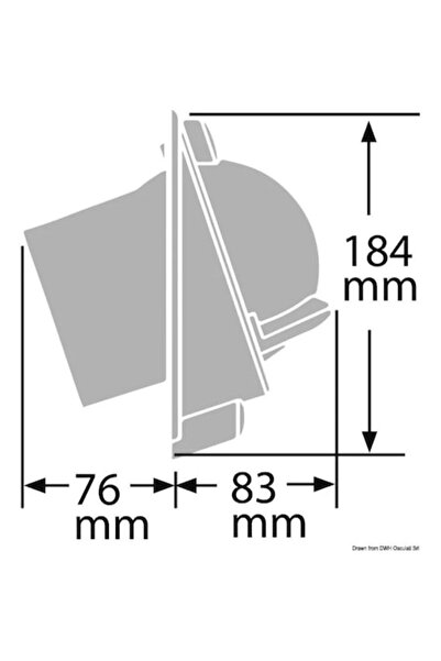 OSCULATI Компас Ritchie Venturi 3'', цвят: черен и червен