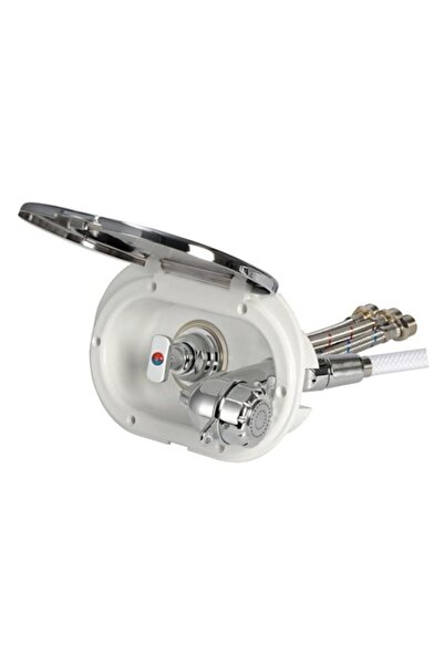 OSCULATI Oval chromed PVC shower box 2.5 m, rear outlet,