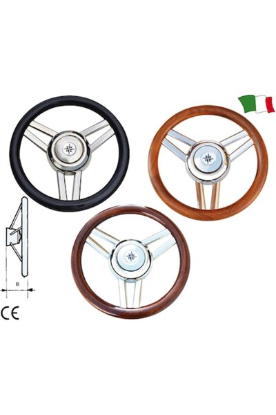 TNG Outdoor Volan GENIUS din oțel inoxidabil cu trei spițe, carbon