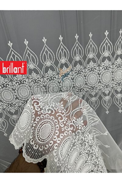 Brillant Straight-Cut No-Pleat Sunshade Model Tulle Curtain