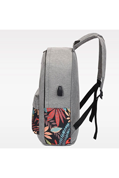 Muchmy 3-Piece Leaf Pattern Backpack Set Travel Bags Laptop Casual Bag Set