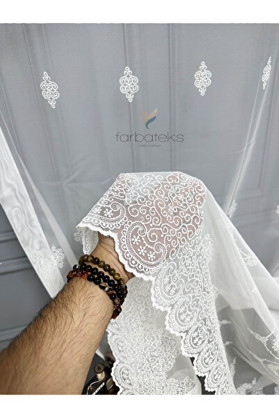 Brillant Κουρτίνα από τούλι με μοντέλο ίσιας ράβδος χωρίς πλισέ