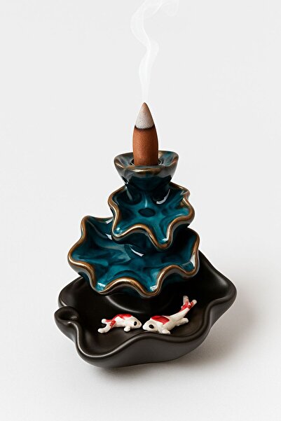 VALENZA STORE Seramik Şelale Aromaterapi Geri Akışlı Tütsülük