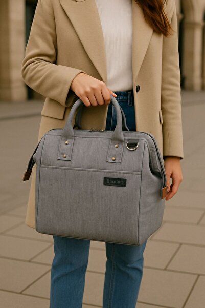 Bambus Askılı Termal Günlük Seyahat El Çantası