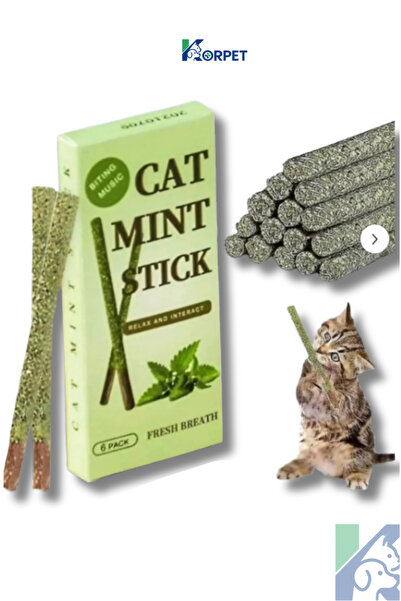 KorPet Doğal Matatabi Çubuğu Catnip Cat Mint Stick Kedi Catnip Dalı Kedi Diş ...