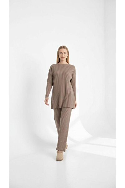 new ats Knitwear Ribbed Knit Winter Double Suit