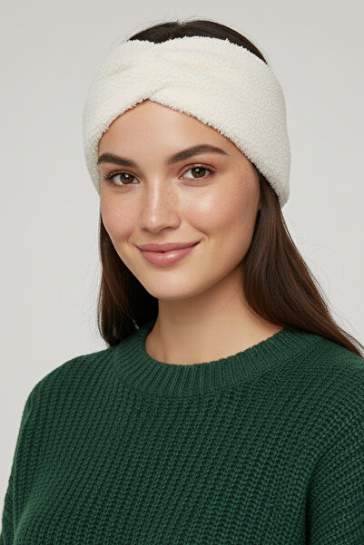 Leiste Plush Bandana Stretchy Cross-Tied Sports Sweat Hair Band Plush Makeup Bandana Ear Protector