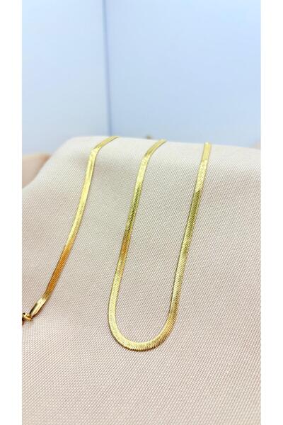 NİSA HOME Italian Scrub Chain Necklace – 316L Stainless Steel, Gold & Silver ...