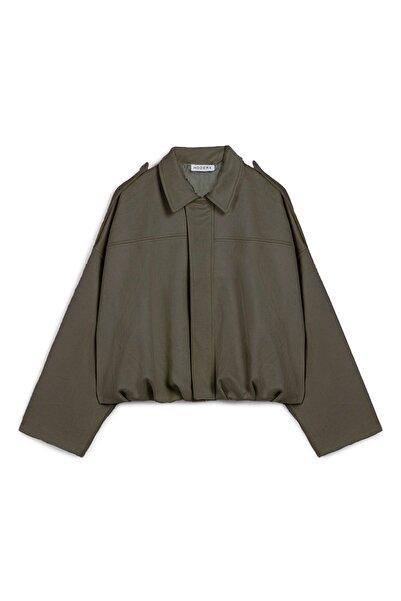 Moderk Soft Suede Oversized Lined Bomber Jacket Coat Women