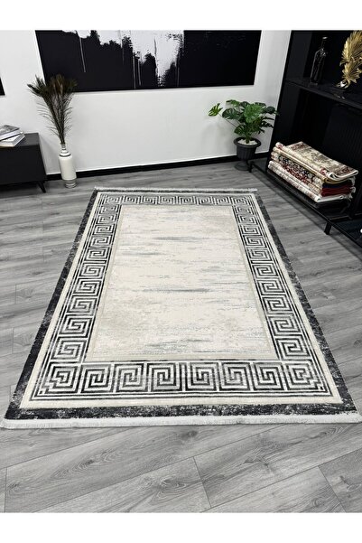 Neşem Halı Boutique DIORA HALI LA REİNE 0811 B GRI ANTRASIT Doğal ipliklerle ...