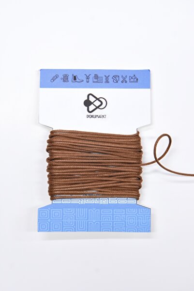 Dokumarkt Snur rotund ceară de 1,5 mm - Snur rotund din bumbac ceară - 10 metri