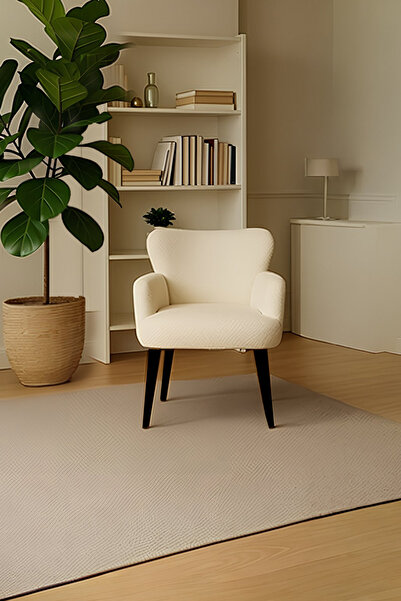 LOVİSSE HOME Pofuduk Teddy Berjer Ceviz Ayak Berjer Tekli Koltuk Ev, Ofis– Be...