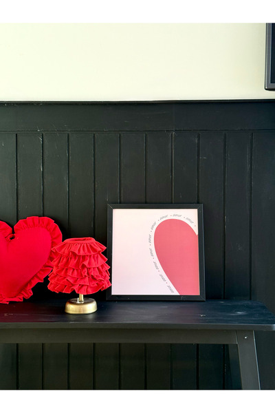 KaiAtelier Tablou din lemn negru 30x30cm cu cadru și imprimare Amor