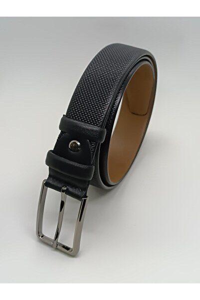 Gutiero Мъжки 100% естествена кожа черен класически колан