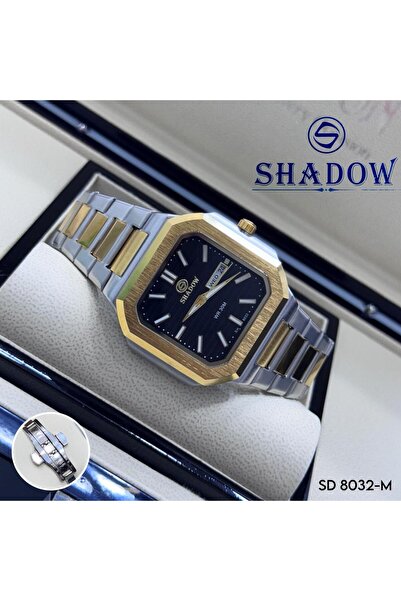 SHADOW Elegant Men's Watch - Octagonal Square Case - Day & Date Function