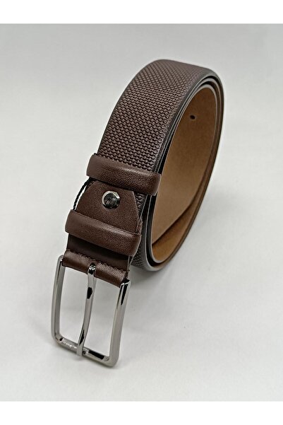 Gutiero حزام كلاسيكي بني اللون مصنوع من الجلد الطبيعي بنسبة 100% للرجال