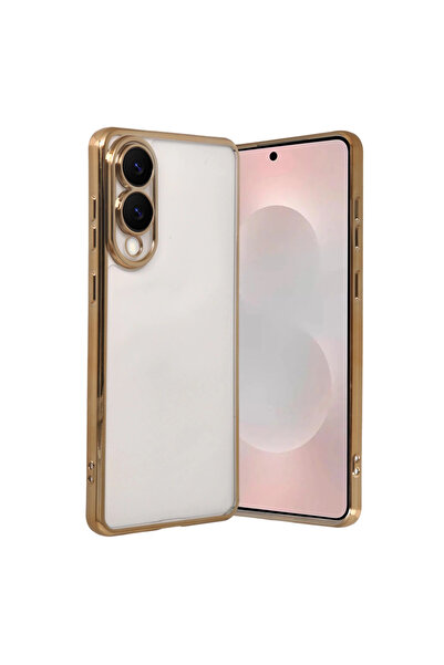 Twin Store سيليكون لينز جالاكسي S25 Edge - ذهبي