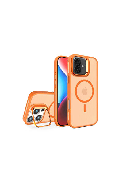 Twin Store غطاء آيفون 16 فليت لينس ماجسيف - برتقالي