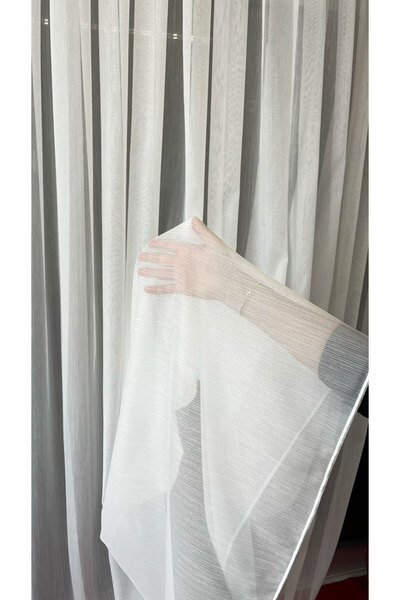 PERDEYERİ Simli Bambu 1/3 Kat Sık Pile Bambu Ütü İstemez Dayanıklı