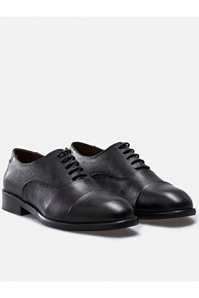 ADAMAR Pantofi ADAM din piele naturală neagră, lucrați manual, cu vârf tip șa...