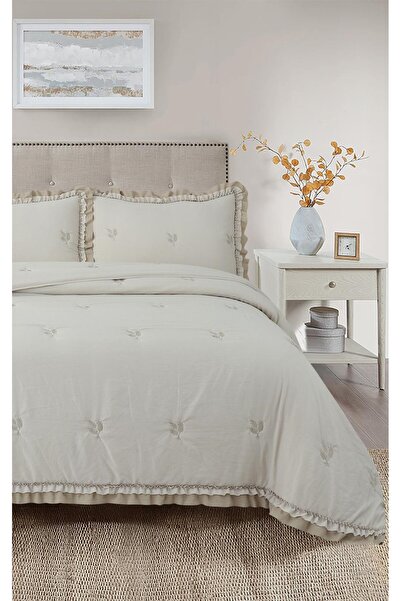 Bikaya Home Perla Double Bedspread Set - 240X260 cm - with Pvc Bag - Daily and Dowry