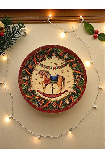 unique florya Duvar Tabağı Yılbaşı Yeniyıl Koleksiyonu Duvar Süsü Dekoratif T...