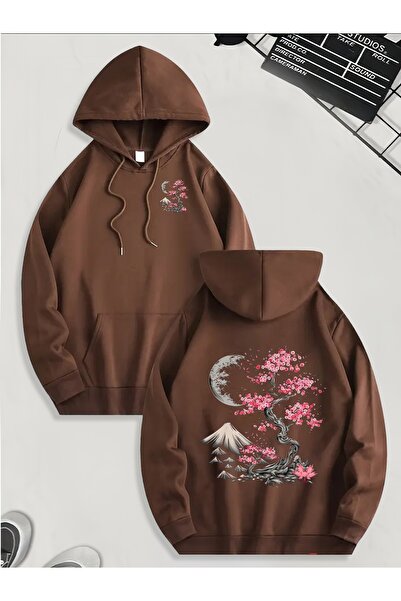 cc collection Swea tricou unisex cu imprimeu cu arbore de cireș japonez și Mu...