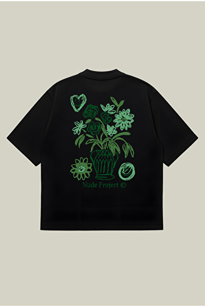 PURE POWER Nude Project Jarron Tee Green Boxy Fit Oversized Unisex Tshirt – P...