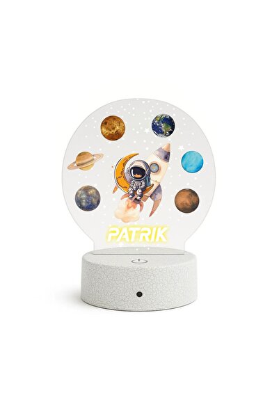 giftcity.ro Astronaut Personalized 3D LED Lamp, 16 RGB Color Base, Remote Con...