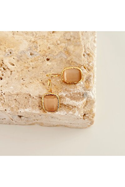Vesce Atelier Chalcedony Drop Earrings Brown