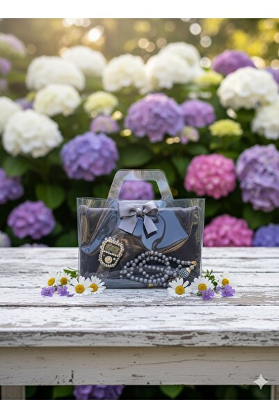 lifestyling Transparent Box Scarf Prayer Beads Stone Zikirmatik Set Gift Mevlüt Hajj Umrah Gift