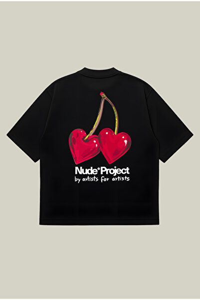 PURE POWER Nude Project Kiraz Boxy Fit Oversized Unisex Tshirt – Printed T-Sh...